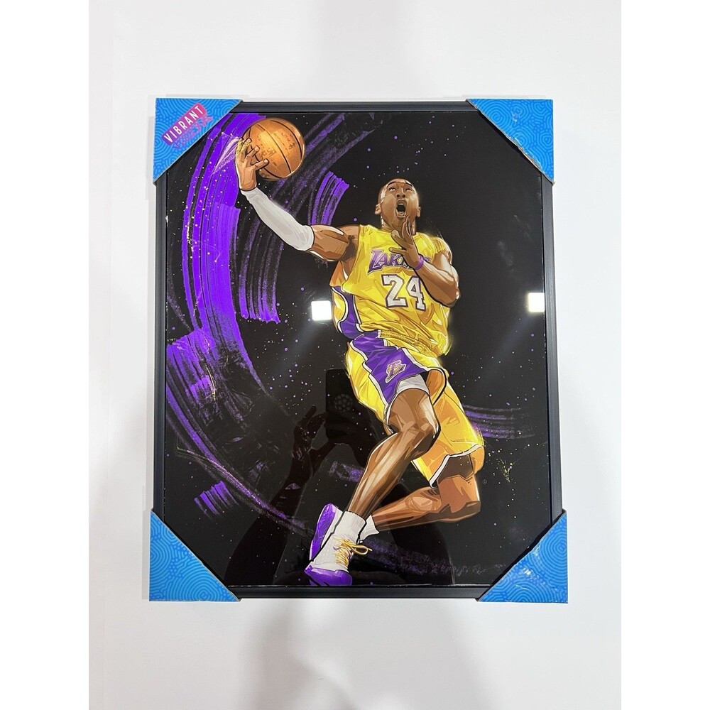 Kobe Bryant! Wall Art Vibrant‎ Visions Digital Art 17”X21” Frame